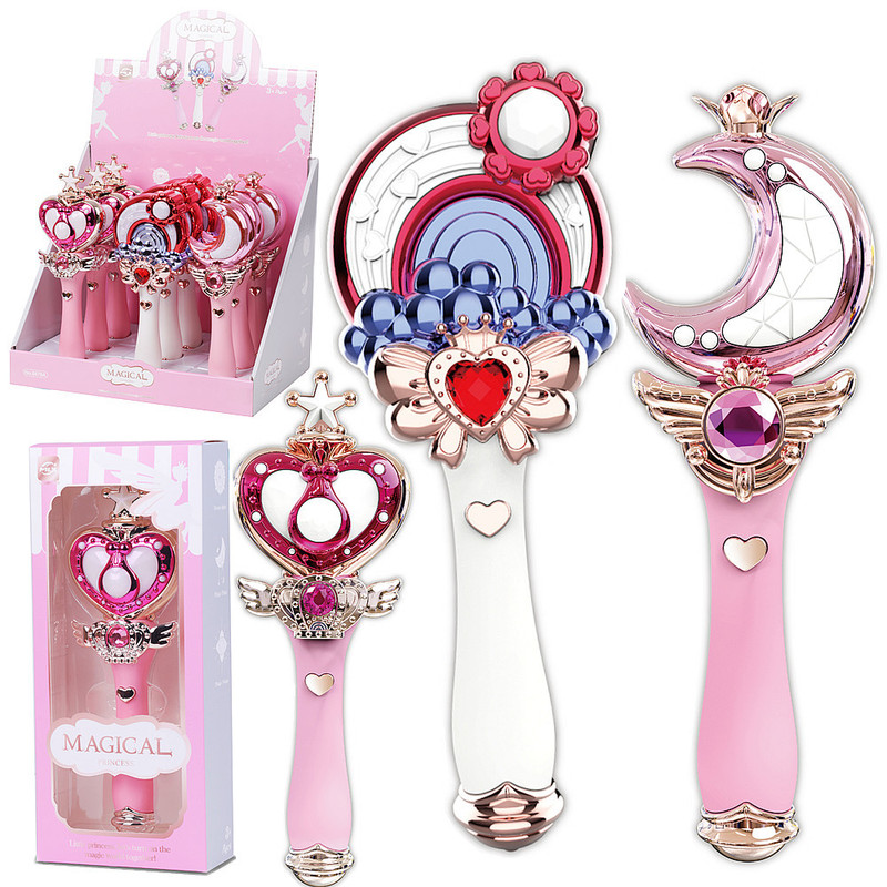 Cross-border new product: Girls' sound and light music magic wand, fairy wand, flower fairy queen's scepter toy, direct sales from manufacturer Cross-border new product: Girls' sound and light music magic wand, fairy wand, flower fairy queen's scepter toy, direct sales from manufacturer