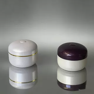 批发PP双色盖子白色瓶120g圆盒化妆品包装分装膏盒试用装小样盒