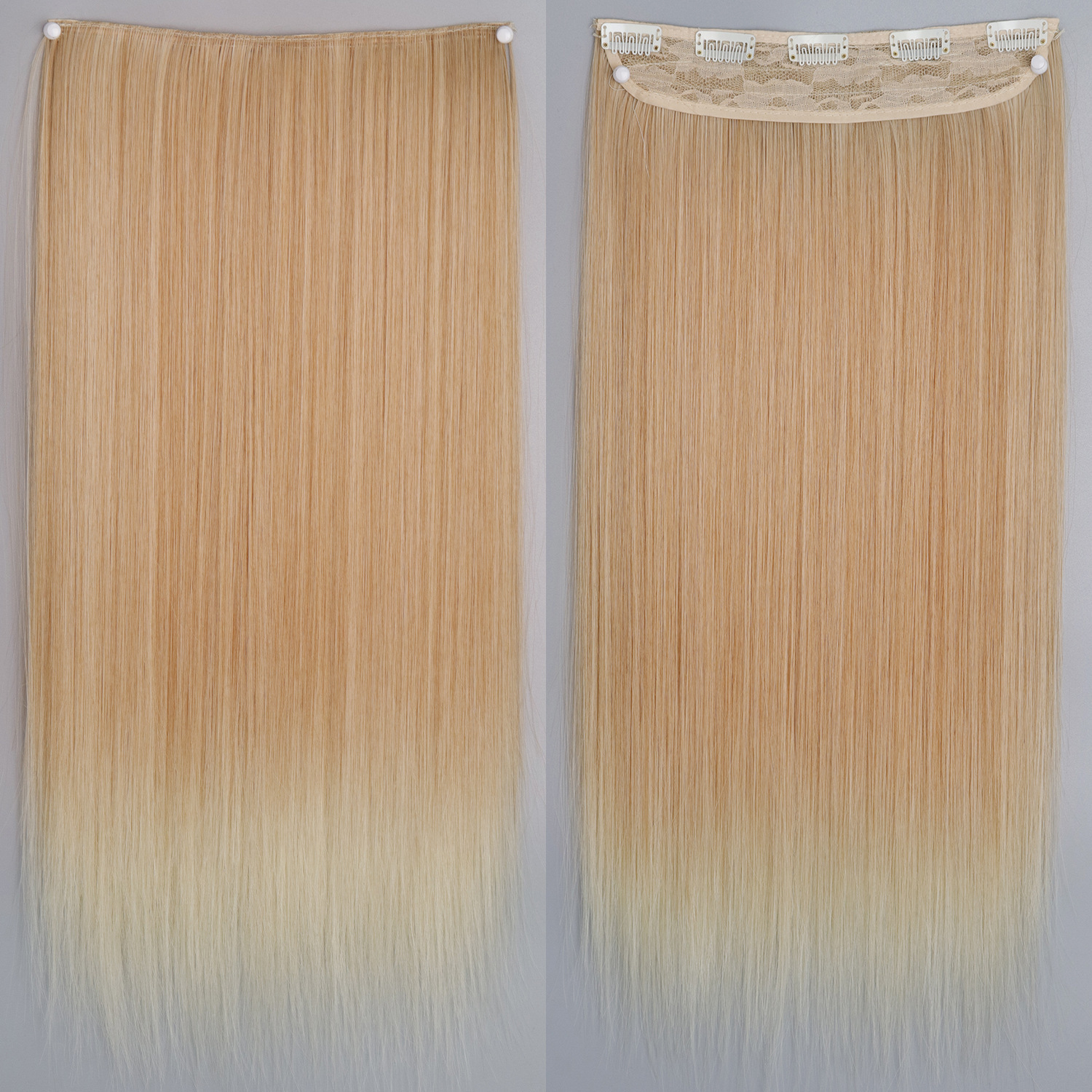 55CM pelucca de cabello recto de mujer una pieza de extensión de cabello de cinco tarjetas pelucca de cabello fluffy