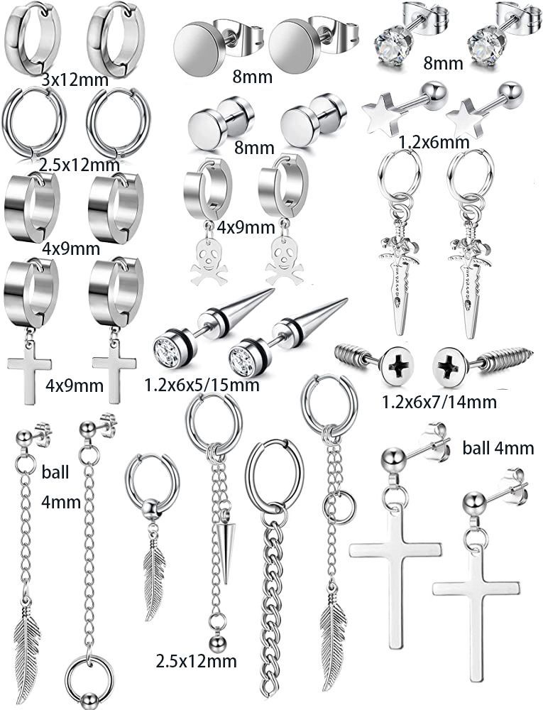16G labret stud size and finish detail