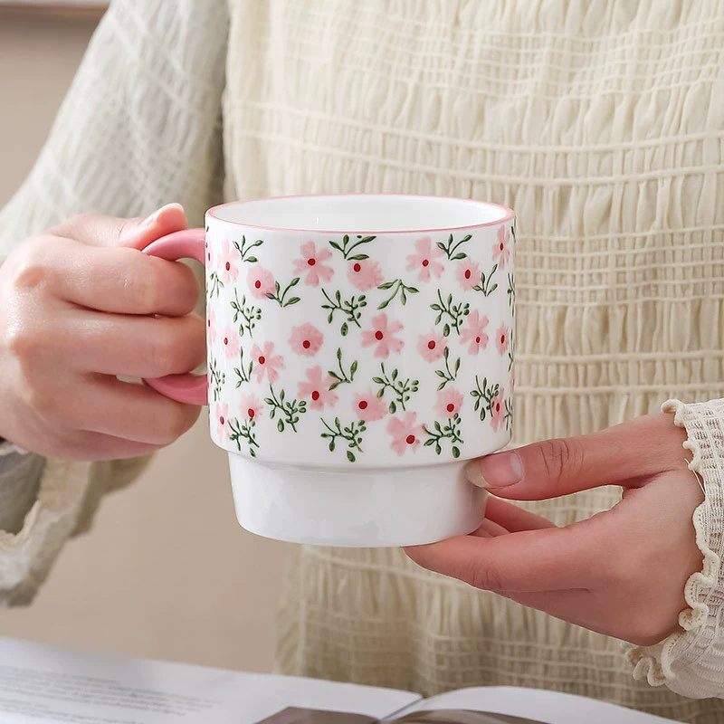 Керамическая чашка для чая и кофе из декоративной охоты Jingdezhen с подглазурной окраской, просто украшение