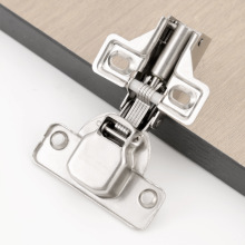 KI9S英美式短臂铝框铰链橱柜阻尼缓冲玻璃门铰窄框窄侧板液压烟斗