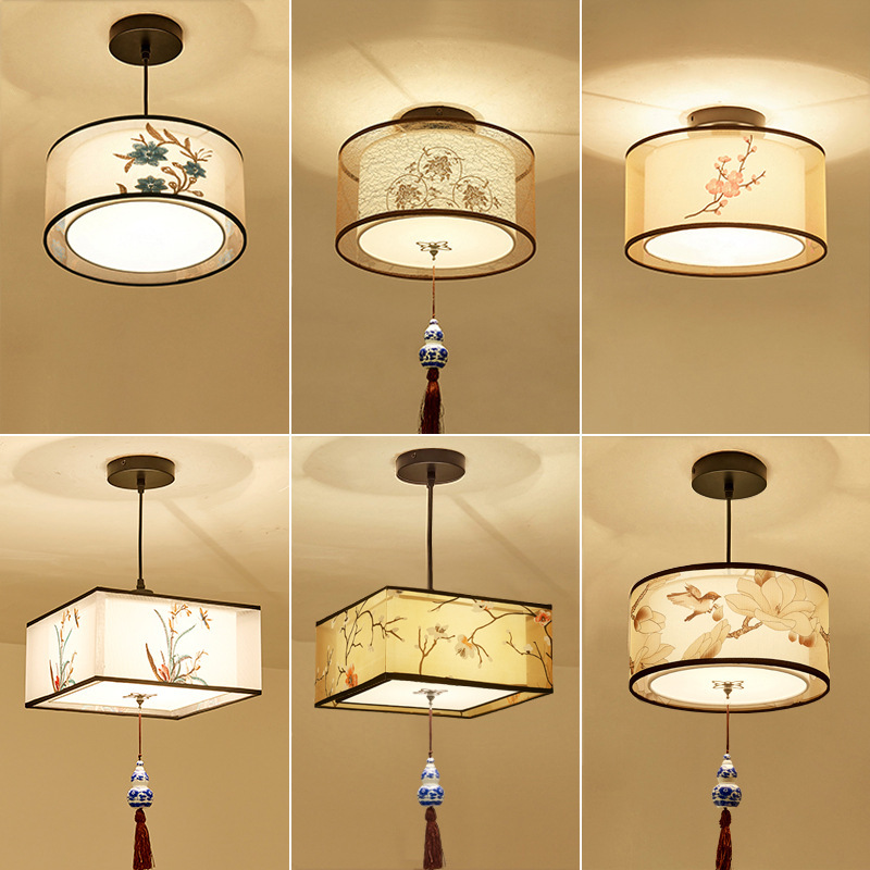 New Chinese Style Small Chandelier Balcony Entrance Aisle Lamp Chinese Style Classical Living Room Bedroom Dining Room Ceiling Lamp Lamps New Chinese Style Small Chandelier Balcony Entrance Aisle Lamp Chinese Style Classical Living Room Bedroom Dining Room Ceiling Lamp Lamps