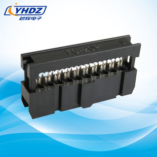 IDC20P连接器牛角排线头IDC压线头FCFLATCABLE头刺破式IDC-阿里巴巴
