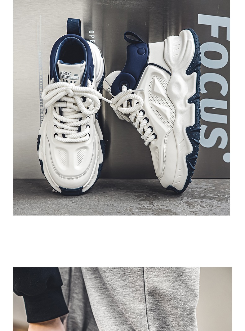 Men's Thick-soled Casual Dad Sneakers Height Increasing Board Shoes_voghion.com
