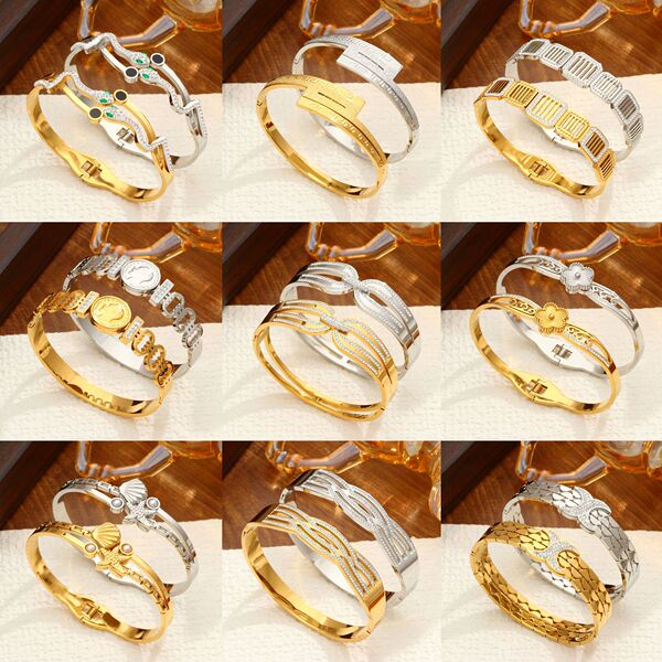 fashionable golden bracelet stainless steel