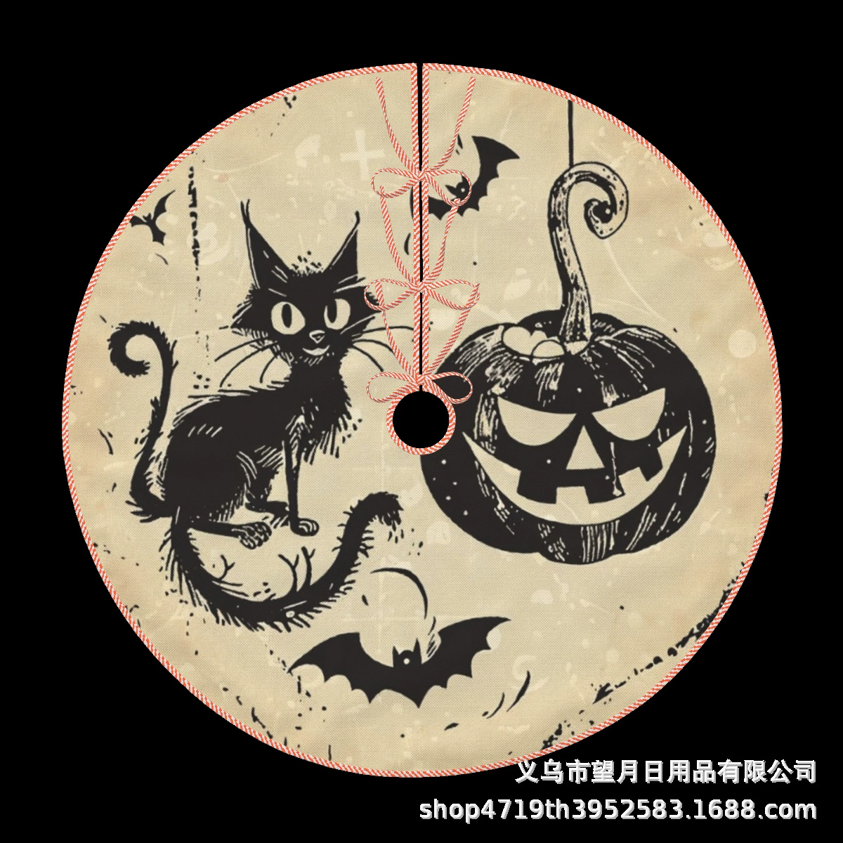 Кроссбордная сеkс Halloween елочная юбка новая фланелевая линя рождественские украшения тыква призрак летучая мышь черная кошка ведьма