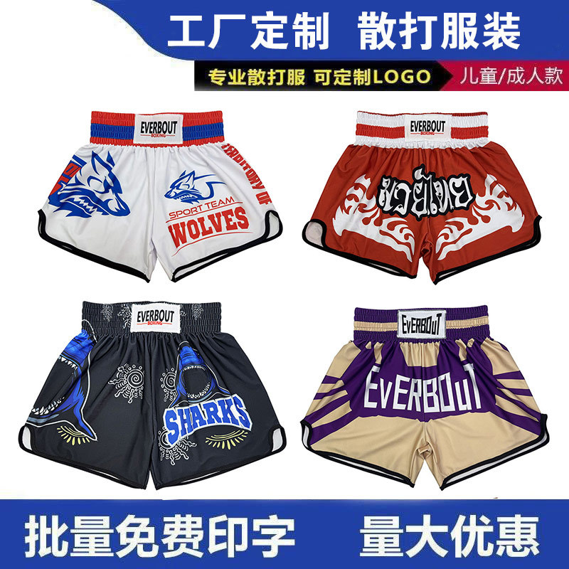 Boxing shorts, combat sports, MMA mixed martial arts, combat shorts for men and women, Muay Thai shorts