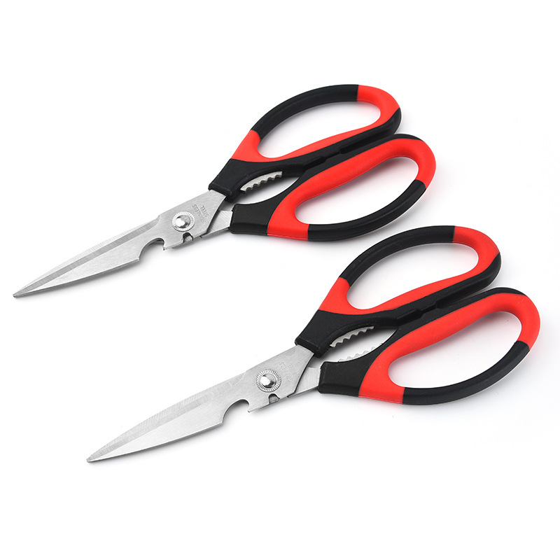 Negro rojo 9340 tijeras de cocina herramientas de cocina para el hogar tijeras de comida de acero inoxidable tijeras de hueso de pollo tijeras de verduras