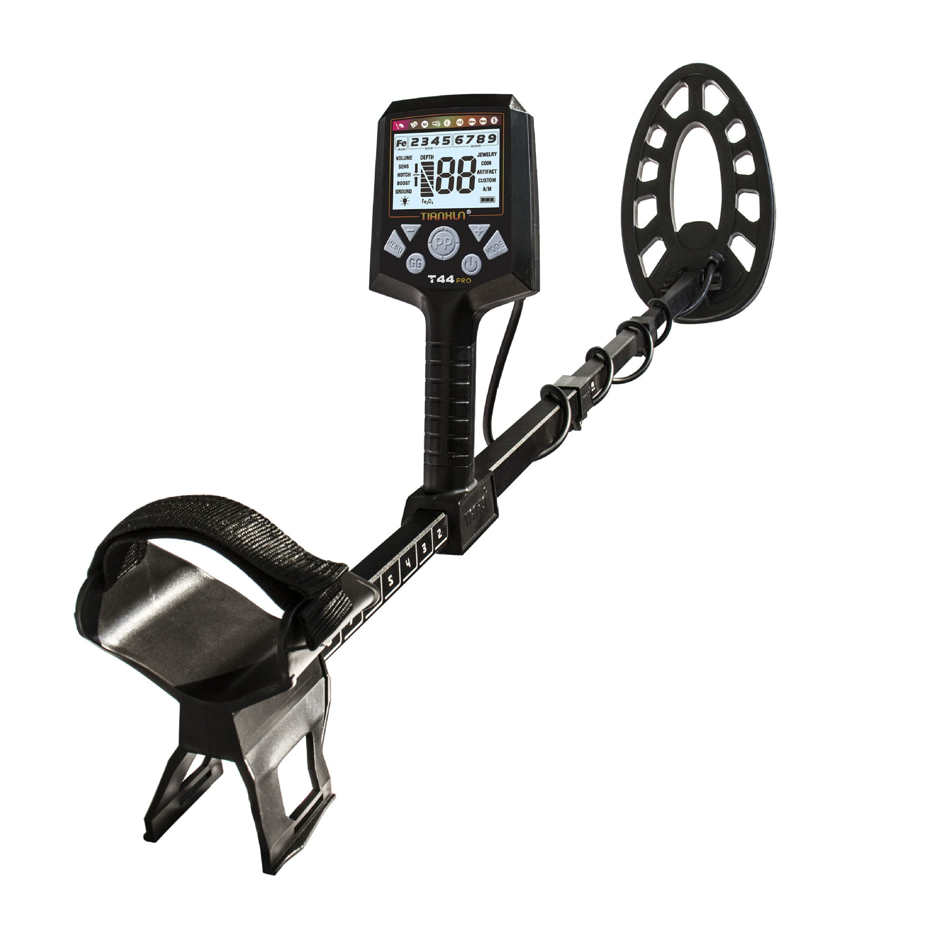 T44 подземный детектор металла открытый археологический детектор сокровищ детектор металла ЖК-дисплей может различить золото, серебро и медь