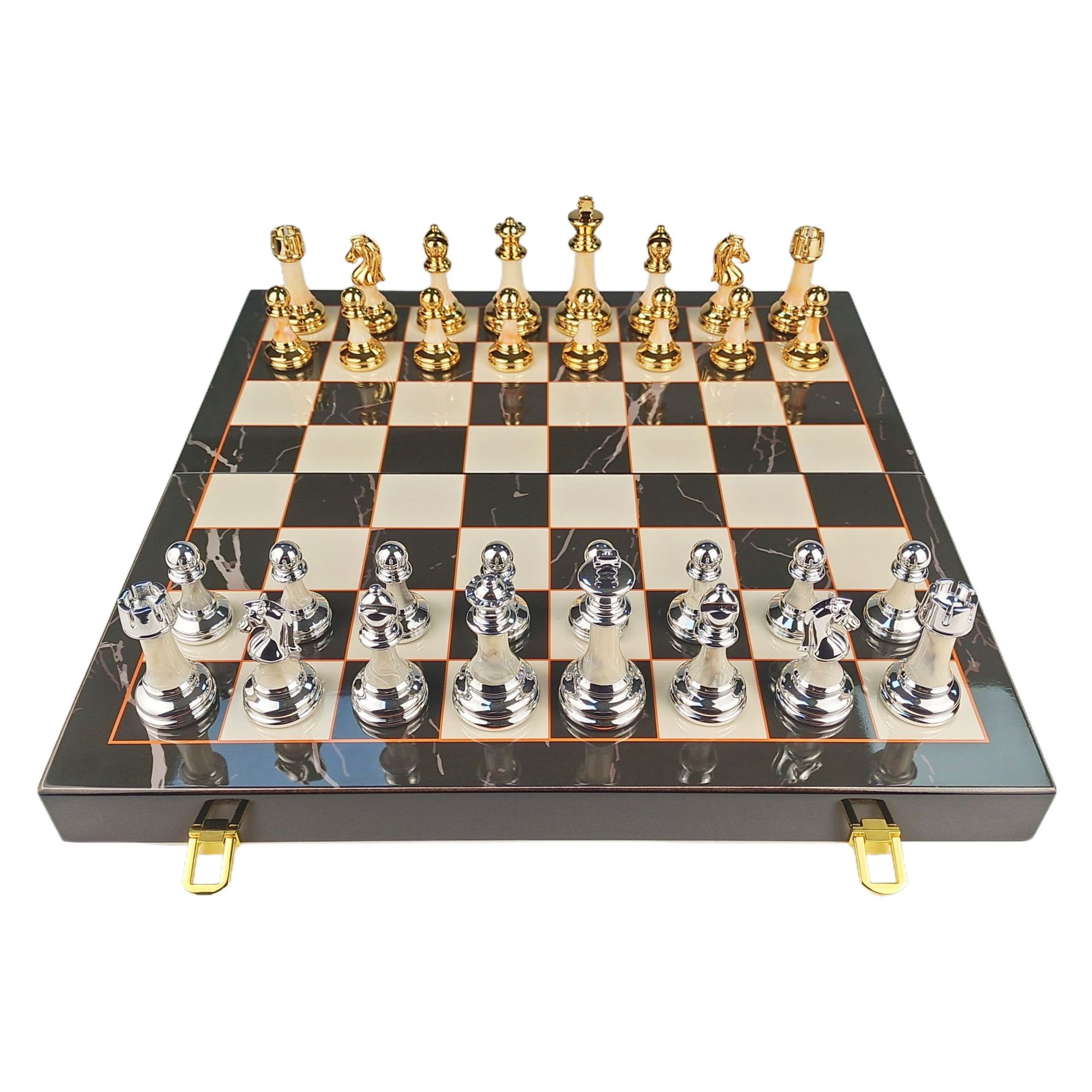Juegos de ajedrez de madera 15 pulgadas tablero plegable piezas de ajedrez para adultos, niños, estudiantes, competencia especial
