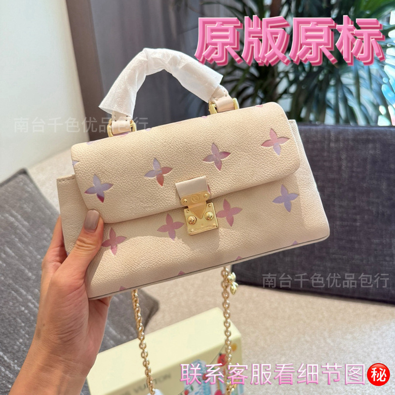 驴家包包新品梦幻紫系列渐变真皮压花丛林托特枕头包斜挎手提女包|undefined