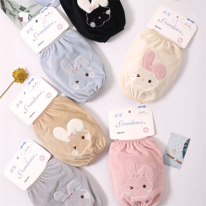 Franela impermeable bordada cocina del bebé de los hombres de las mujeres largo oversleeve mangas de la mano de los niños al por mayor estudiante Otoño e Invierno