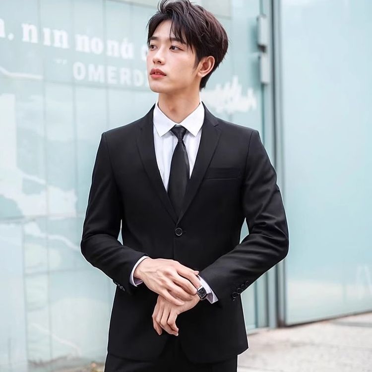 西装正装男士大学生全套商务修身套装时尚结婚伴郎服员工西服外套