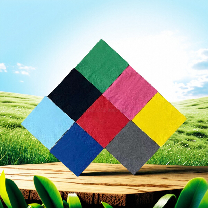 Factory direct color paper towel toilet paper disposable bar restaurant dyed paper napkin napkin tissue square towel