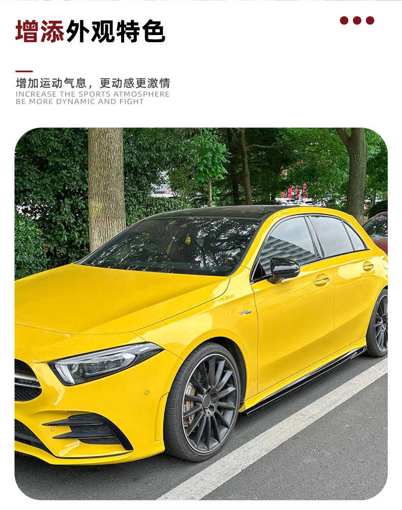 Side Skirts Body Kit for Mercedes-Benz A-Class W177 CLA C118 AMG 2018+