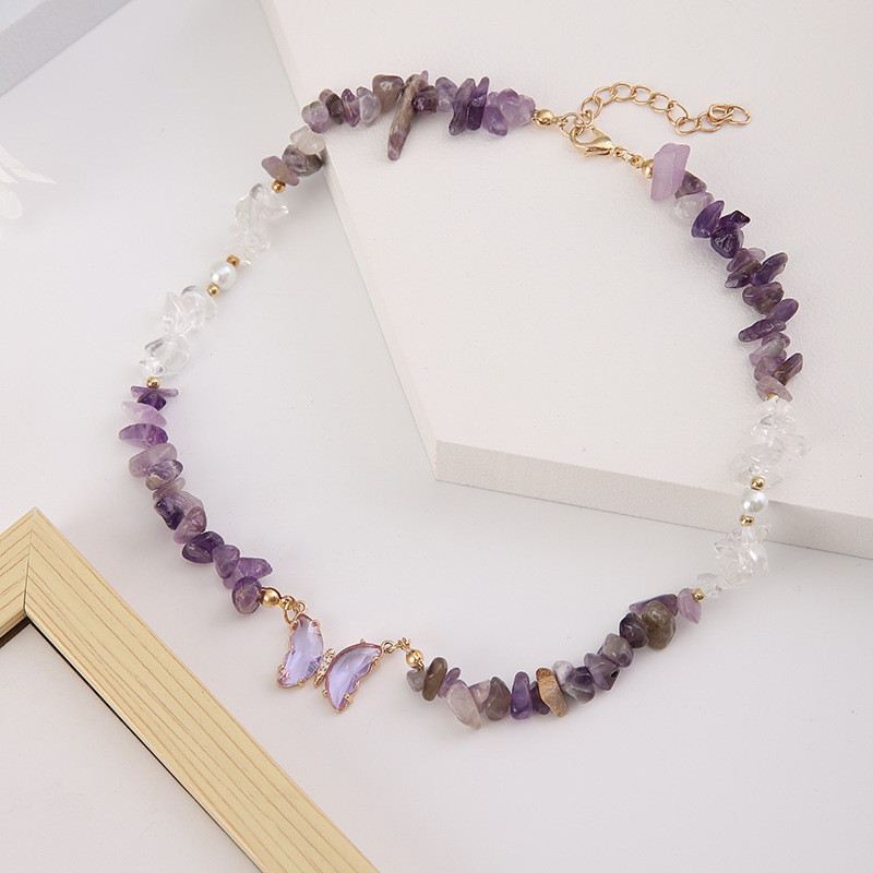 Bohemian Butterfly Alloy Plating Metal Necklace 1 Piece