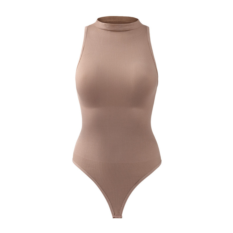 Europa y los Estados Unidos de la nueva mujer cuello redondo sin mangas se puede usar la parte inferior de la camiseta abdominal de la camiseta T-shaped image 11