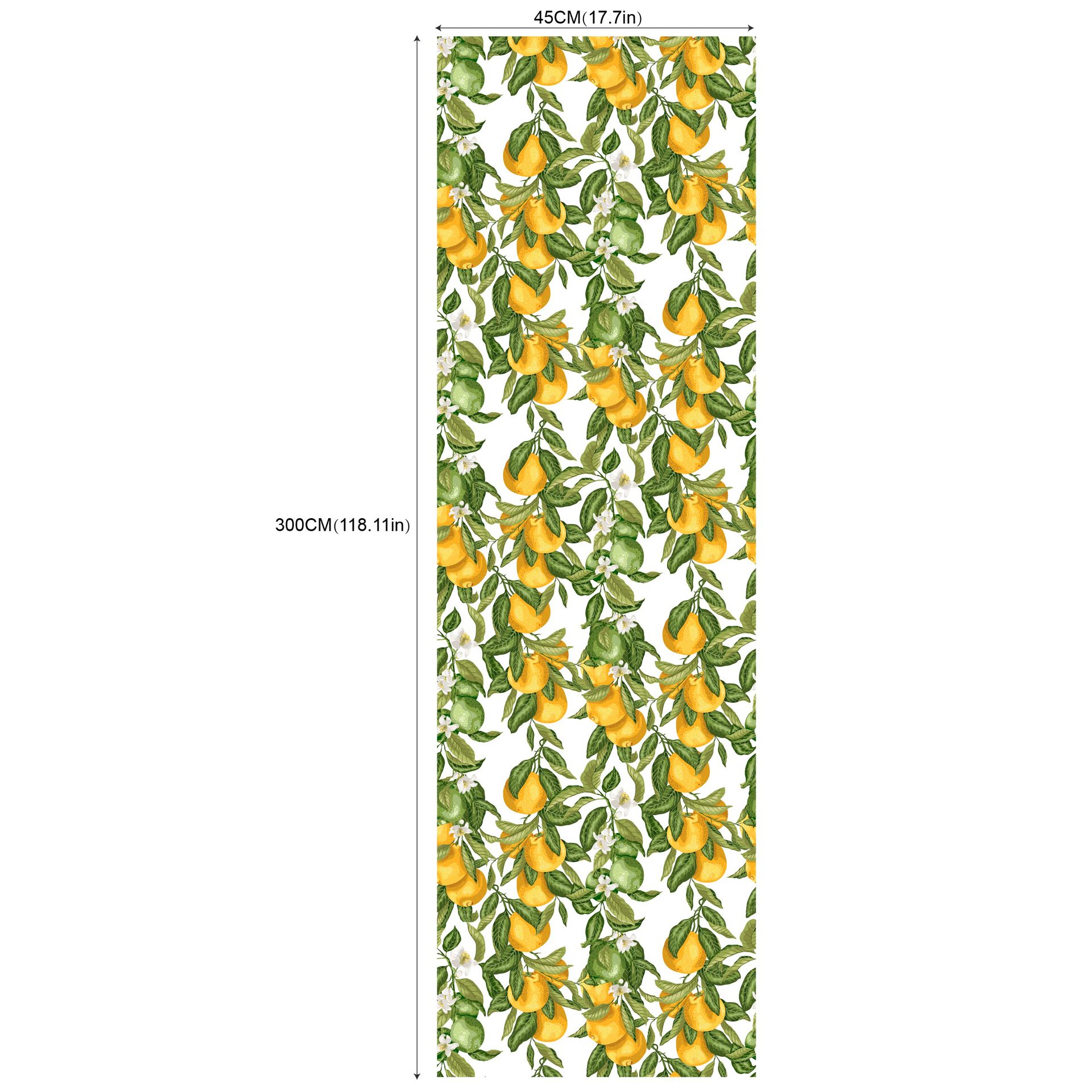 Fresca verde planta flor hoja limón autoadhesivo papel pintado dormitorio Hotel decoración papel pintado RW181-200