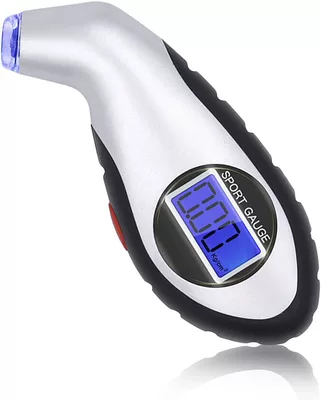 car tire pressure gauge digital – Air pressure gauge/tire pressure gauge - silver