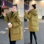 连帽中长款保暖加厚妈妈装