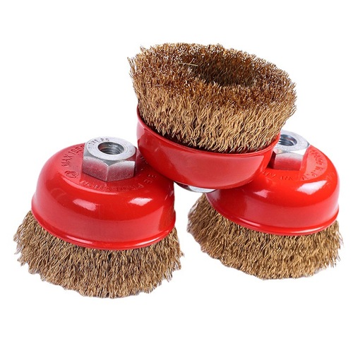 Kraftwell Wooden Handle Wire Brush Floor Brush Industrial Brush Stainless Steel Floor Brush Hard Bristle Brush Paint Brush