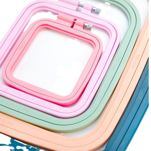 Square embroidery stretcher diy embroidery tool accessories Morandi candy color color embroidery stretcher cross stitch embroidery wreath