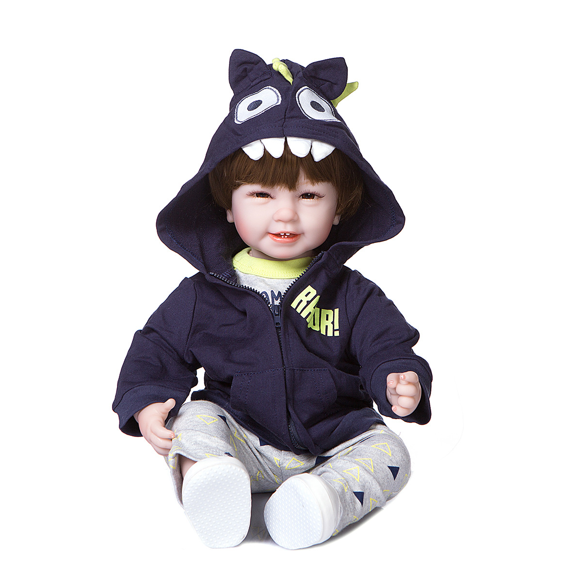 55cm tela cuerpo simulación cuatro dientes niño muñeca Comercio exterior e-commerce suministro shopee AliExpress