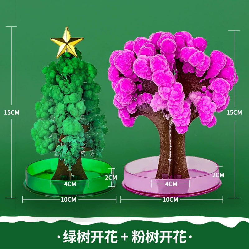 Magic crystallizing Christmas tree, colorful tabletop decor, water‑activated bloom, large size