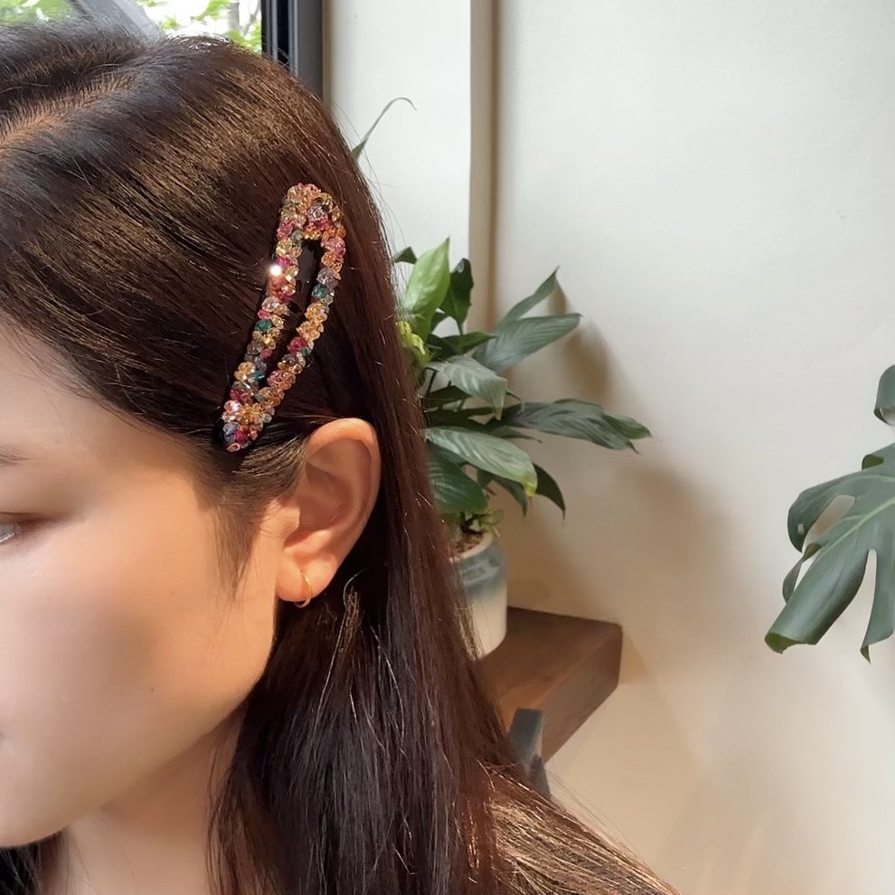 18g Weight Hair Clip Hair Accessories Type 1 Piece Quantity Daily, Street Occasion Artificial Crystal Material Solid Color Pattern All Seasons Season Women's Gender Elegant, Shiny Style Elegant Shiny Women's Solid Color Artificial Crystal Hair Clip 6