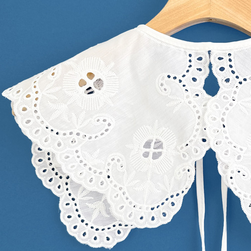 New water-soluble cotton embroidered fake collar, versatile women's model, hollow cloud shoulder collar, hot-selling e-commerce model