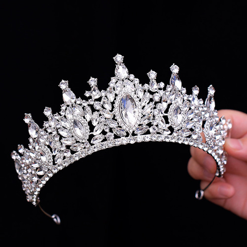 Luxurious bridal tiara wedding dress diamond princess birthday crown hair accessories fashion photo wedding dress wedding accessories