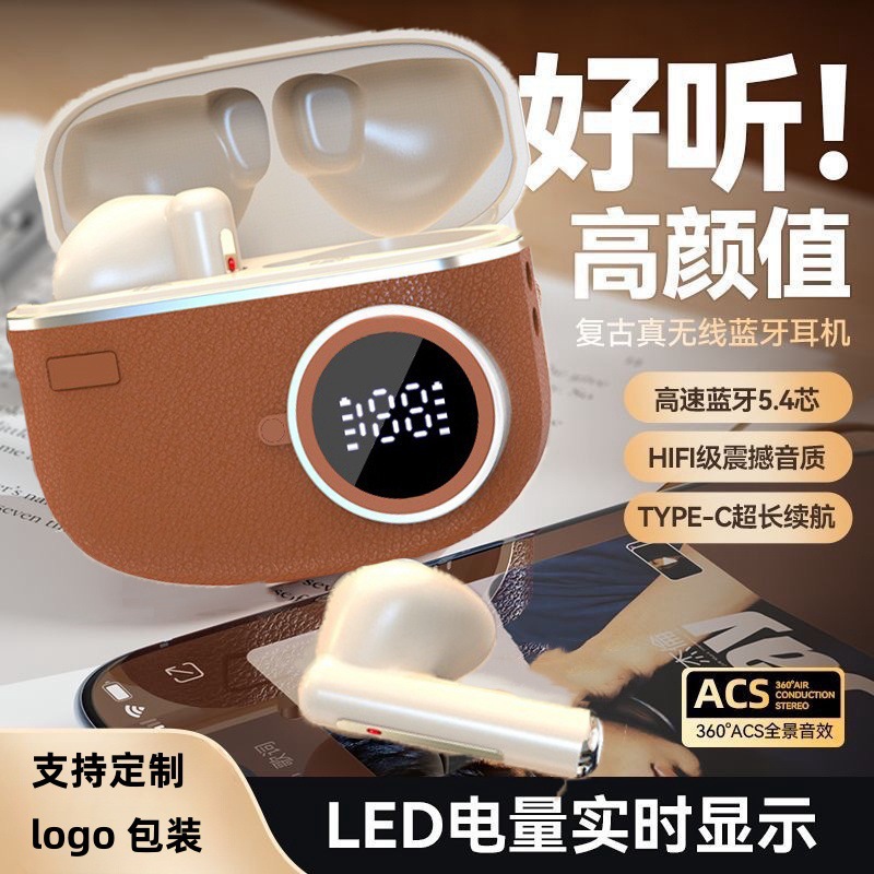 Modelo privado nuevo estilo retro inalámbrico Bluetooth auriculares TWS touch e-deportes baja latencia baja potencia auriculares Bluetooth 5.4