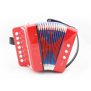 Yue 7 Key 2 Bess Children's Accordion Educational Small Musical Instrument Early Education Piano Toys Cross-border Hot Sale