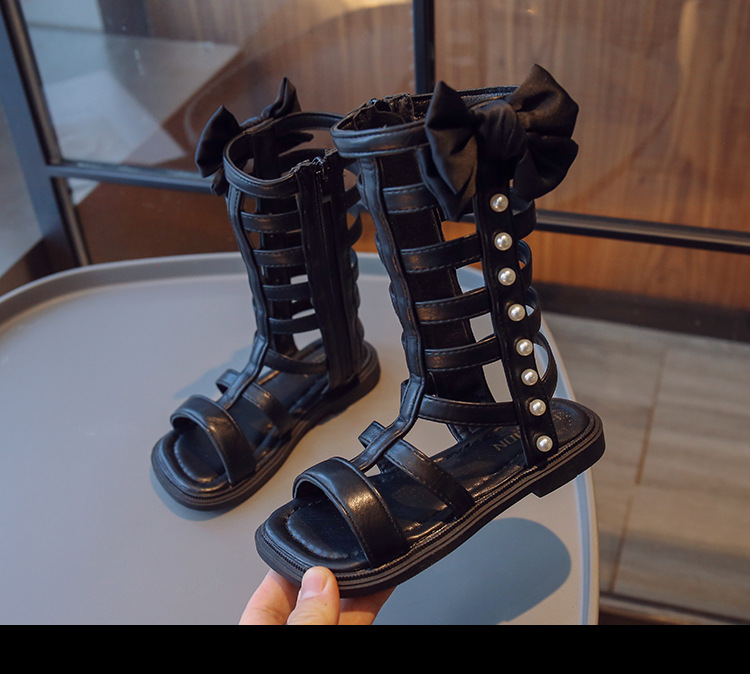 Sandali da ragazza alti Top romani 2023 estate nuovi bambini bambine moda scarpe da principessa bambini grandi_voghion.com