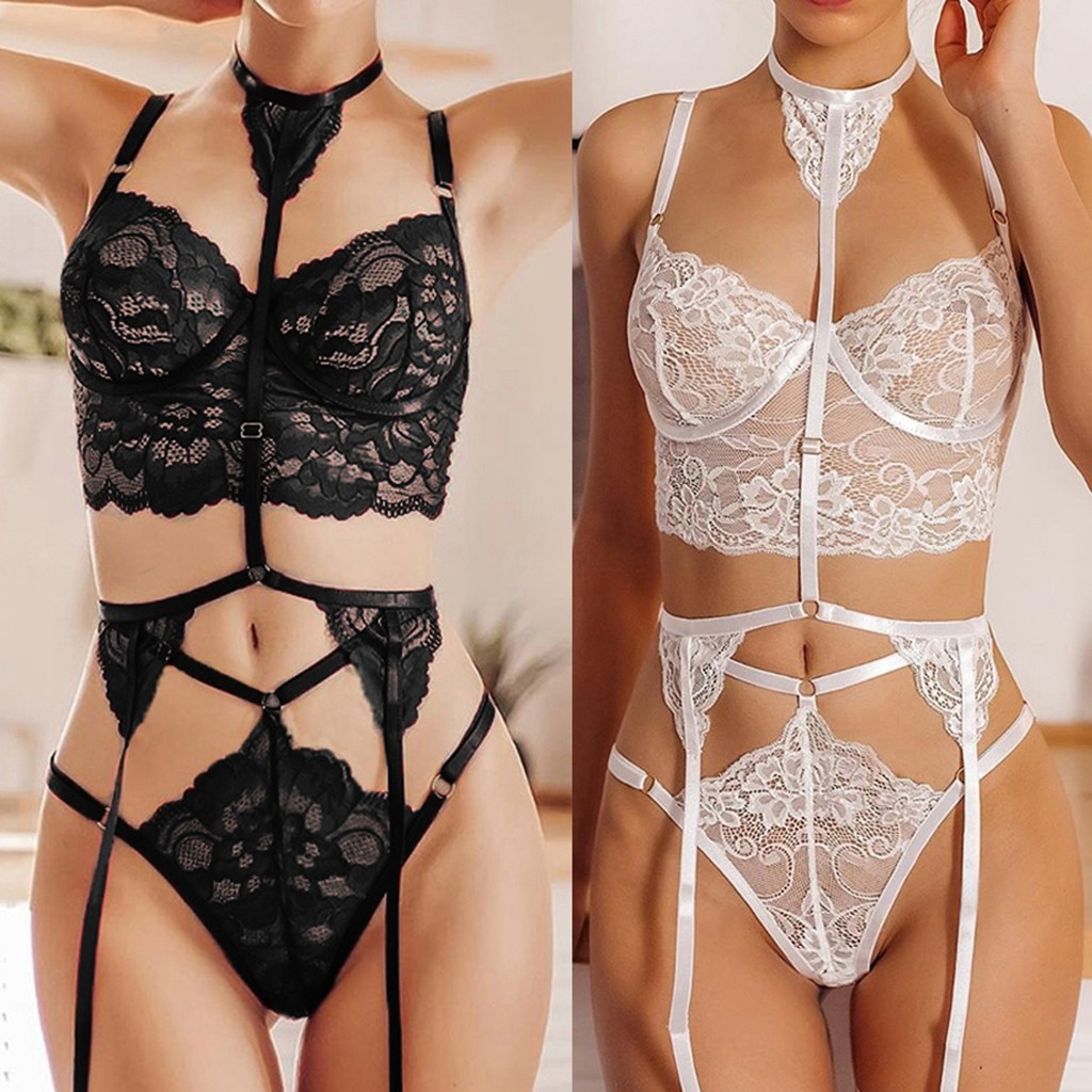 Briefs Panties Style Sexy Lingerie Lingerie Type Solid Color Wireless Bra Sexy Patchwork High Waist Briefs Sexy Lingerie
