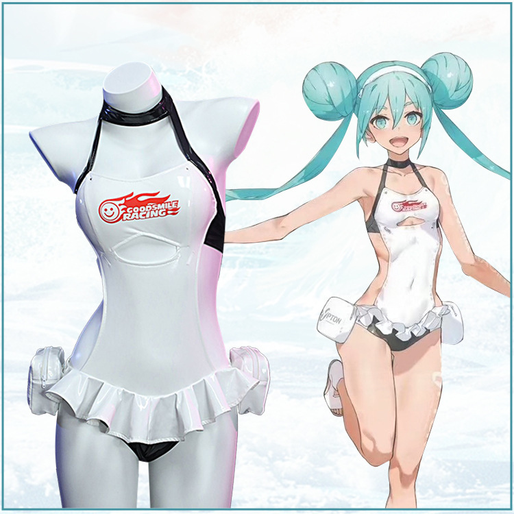 Hatsune Cosplay Costume Future Racing Summer Support Cosplay Costume Swimsuit Role-Playing Costume Hatsune Cosplay Costume Future Racing Summer Support Cosplay Costume Swimsuit Role-Playing Costume