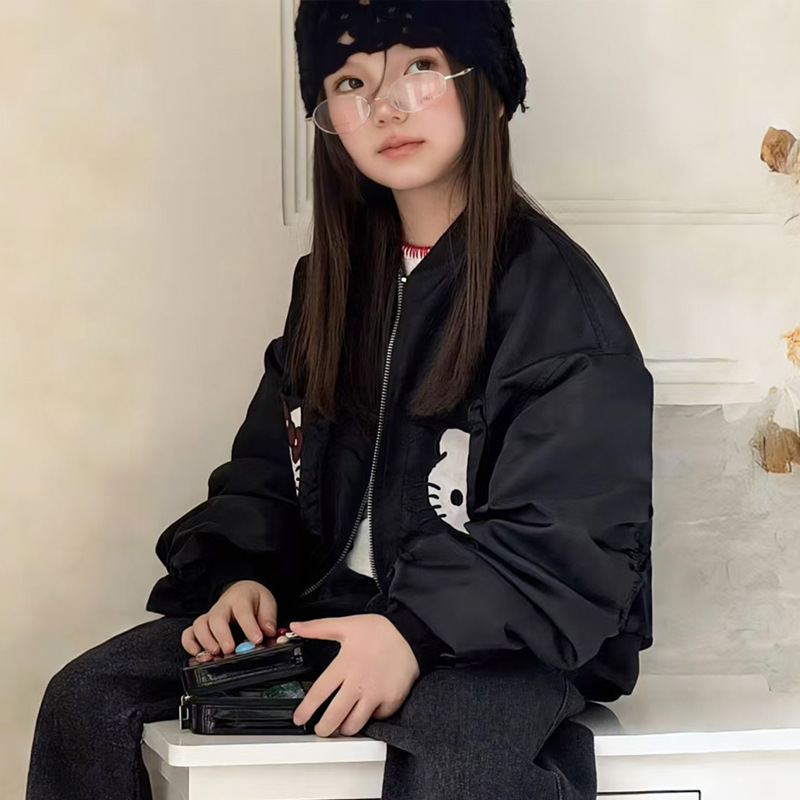 女童棒球服外套春秋2025新款儿童卡通上衣韩版女孩休闲夹克衫洋气|undefined