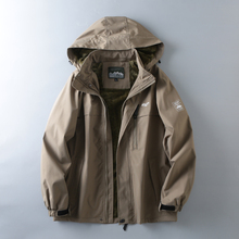 外贸尾货剪标科技三防户外防风防水加绒加厚休闲工装冲锋衣夹克男