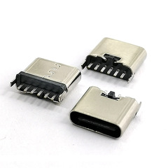 Type-C socket 6P plug panel, surface mount, through-hole, pad-mounted USB terminal all mounted with Type C socket