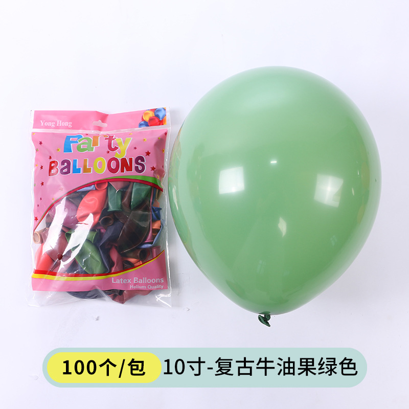 Venta al por mayor nuevo globo 5 pulgadas 12 pulgadas 10 pulgadas color retro engrosado globo de látex fiesta cumpleaños decoración gas