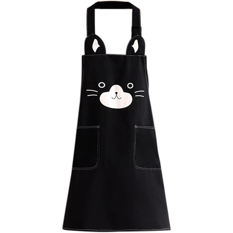 Transfronterizos Amazon delantal de poliéster ropa de trabajo logotipo personalizado animal patrón creativo pareja delantal cocina doméstica