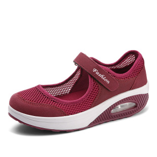 2025 Summer Cross-Brain Outdoor Large Size Foreign Trade Mesh Shoes Rocking Shoes Women's Shoes Air Cushion Mesh Shoes Sports Shoes Foot Covers