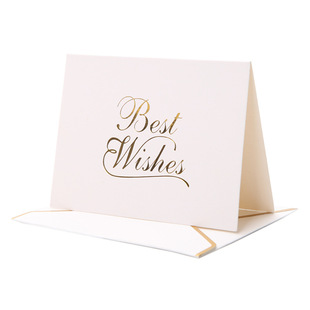 Birthday Party with Hot Stamping Happy Birthday Folding Card Blank Greeting Card Cake Candle Pattern