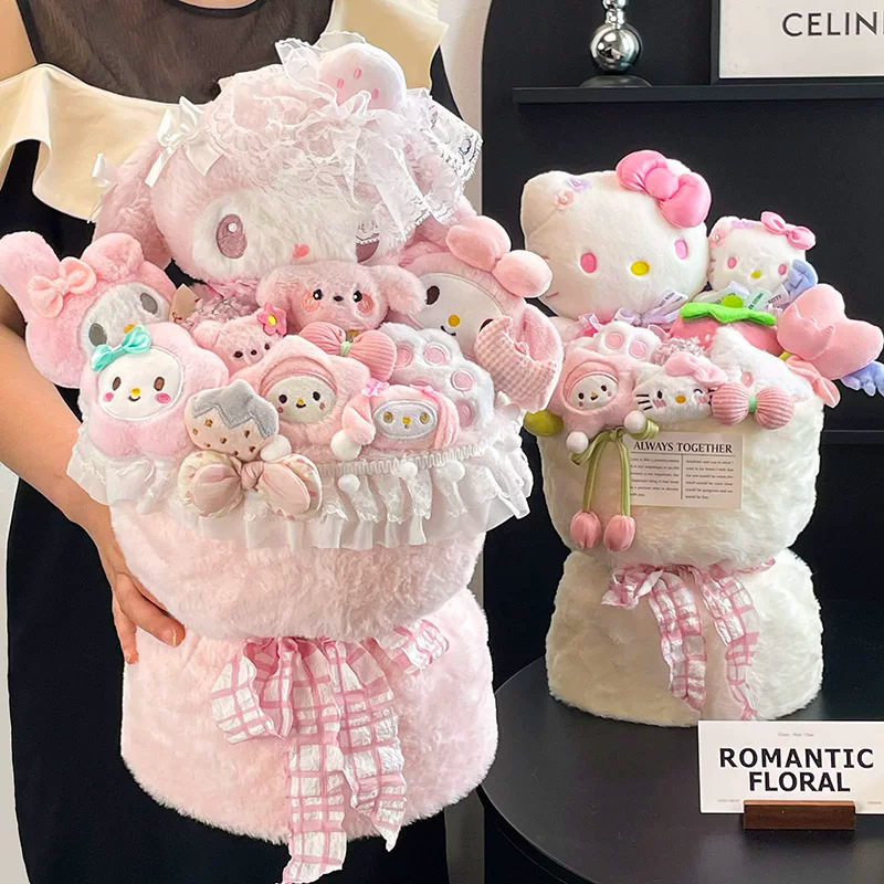 Christmas gift for girlfriend, birthday gift for best friend, creative and sophisticated KT cartoon doll bouquet, cute for girls