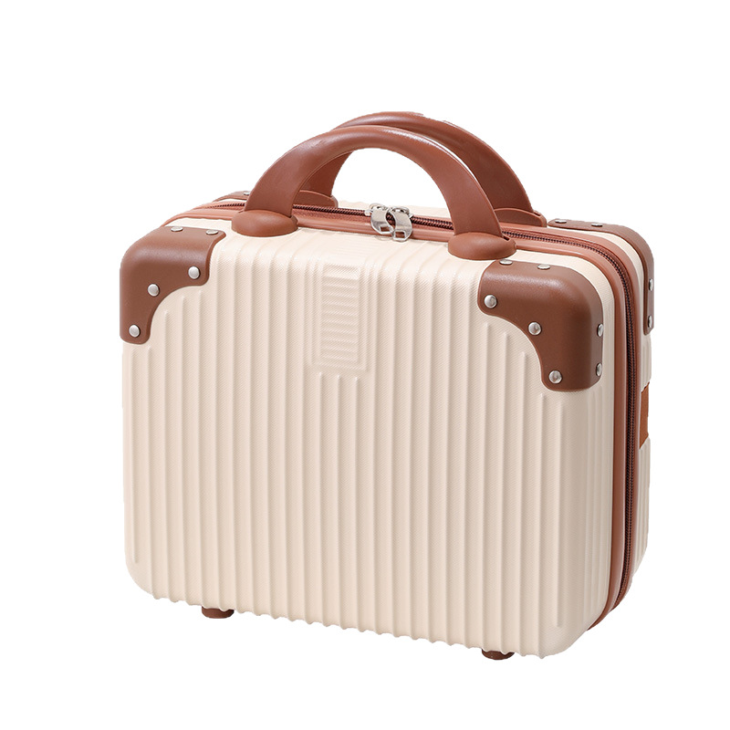 Mini equipaje de boda de alta gama caja de cosméticos de 14 pulgadas regalo de mano caja de cosméticos portátil bolsa de viaje de regalo al por mayor