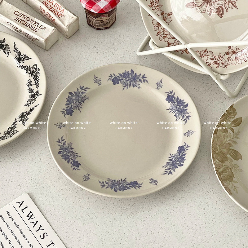 Retro Plate Household 2025 New Style 6inch Small Plate Household Ceramic Dessert Cake Plate Afternoon Tea Dessert Plate Retro Plate Household 2025 New Style 6inch Small Plate Household Ceramic Dessert Cake Plate Afternoon Tea Dessert Plate