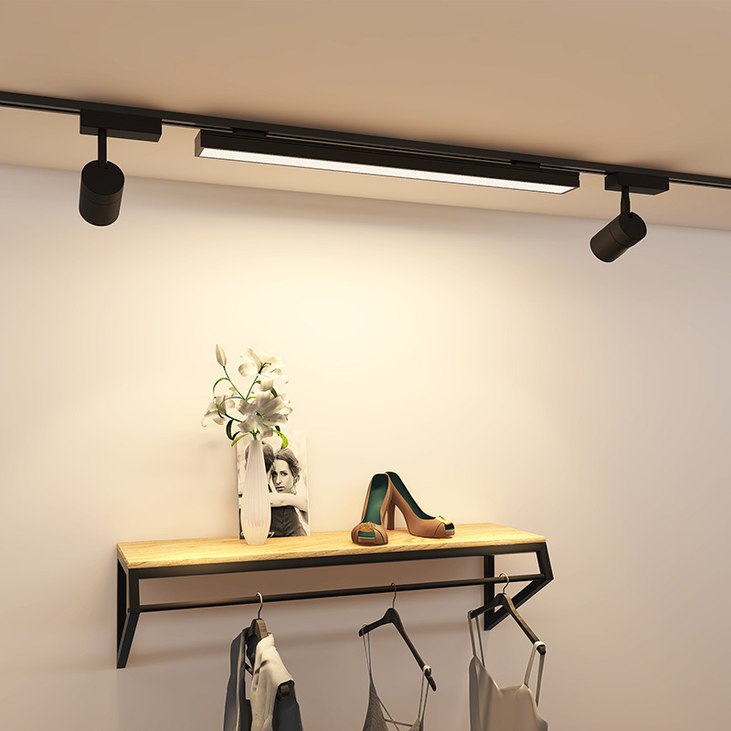 LED de tira larga iluminación de la pista de la tienda de ropa comercial de luces de difusión de luces de luz de inundación de línea de luz image 4