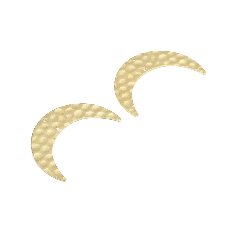 黄铜毛胚月亮耳环吊饰吊坠欧美跨境爆款手工diy饰品配件-PP2473