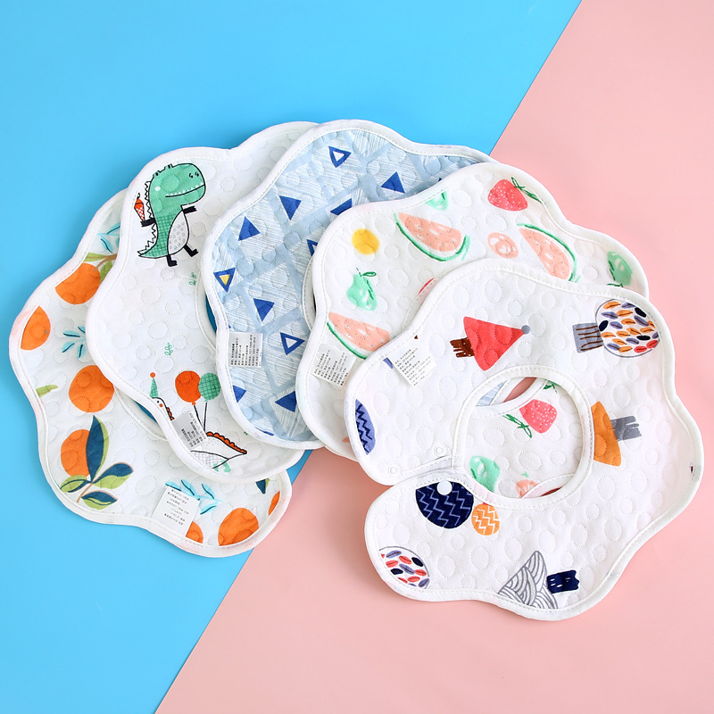 Pure Cotton Spit Towel Baby Class A 360 Rotary Bib Maternal and Infant Products Baby Baby Bib Cotton Spit Towel